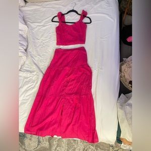 Pink two piece